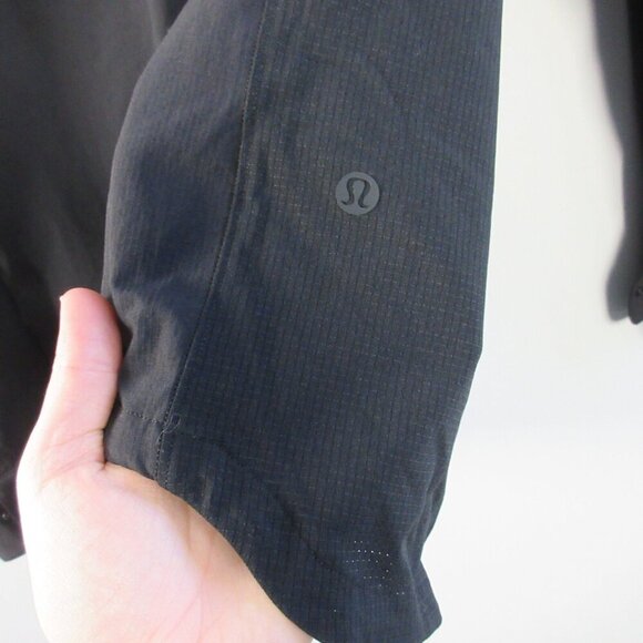 Lululemon Men's Double Pocket LS Long Sleeve Overshirt S Black Shirt Vented 272 - Picture 4 of 9